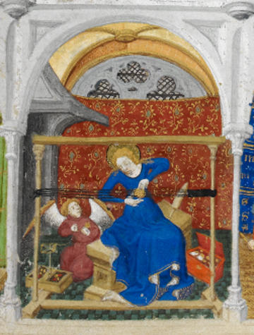 Ein historischer Bortenwebrahmen (15. Jahrhundert)